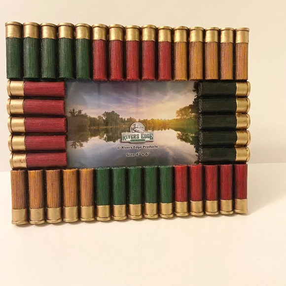 2016 Rivers Edge Products Shot Shell Picture Frame 4 Inch x 6 Inch - Picture 1 of 8
